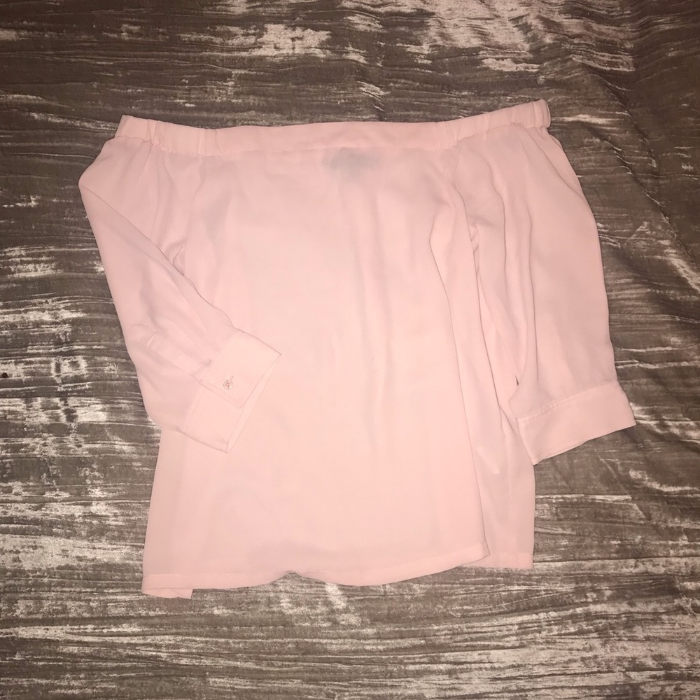 Off the Shoulder Pink Top